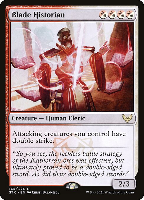 Blade Historian - Strixhaven: School of Mages (#165) - Illustrated by Cristi Balanescu - Magic: The Gathering Card