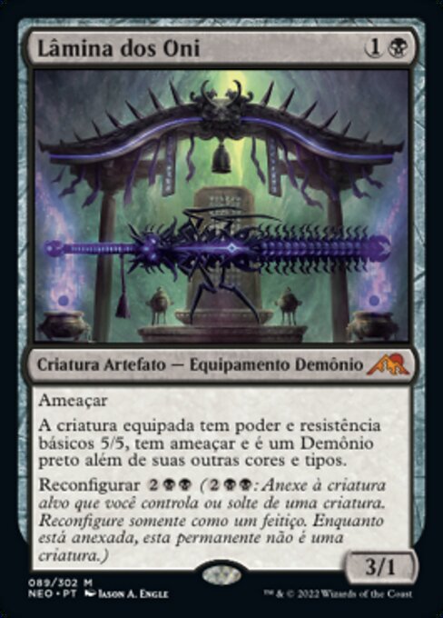 Lâmina dos Oni (Blade of the Oni) - Kamigawa: Neon Dynasty (#89) - Illustrated by Jason A. Engle - Magic: The Gathering Card
