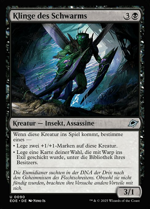 Klinge des Schwarms (Blade of the Swarm) - Edge of Eternities (#90) - Illustrated by Nino Is - Magic: The Gathering Card