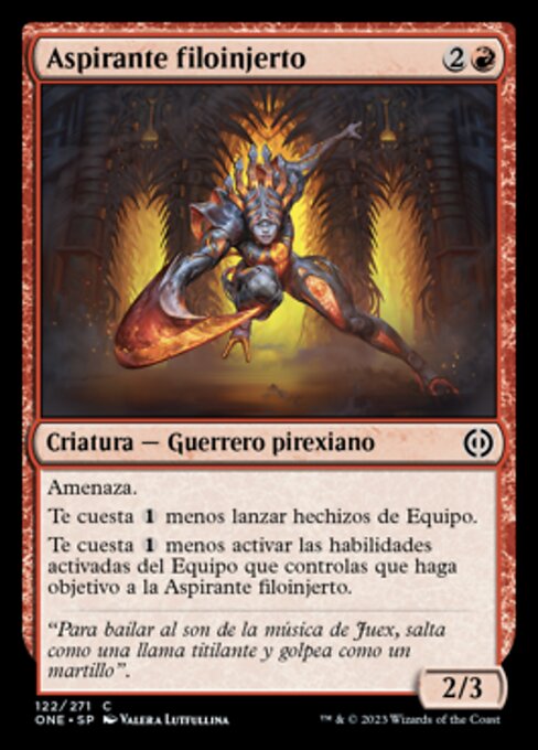 Aspirante della Lama Innestata (Bladegraft Aspirant) - Phyrexia: All Will Be One (#122) - Illustrated by Valera Lutfullina - Magic: The Gathering Card