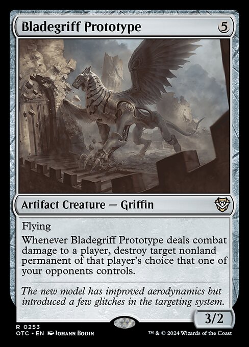 Bladegriff Prototype - Outlaws of Thunder Junction Commander (#253) - Illustrated by Johann Bodin - Magic: The Gathering Card
