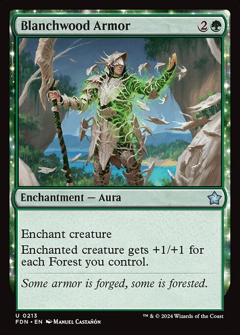 Blanchwood Armor - Foundations Magic card