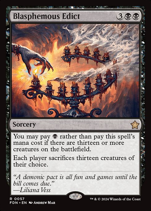 Blasphemous Edict - Foundations Magic card