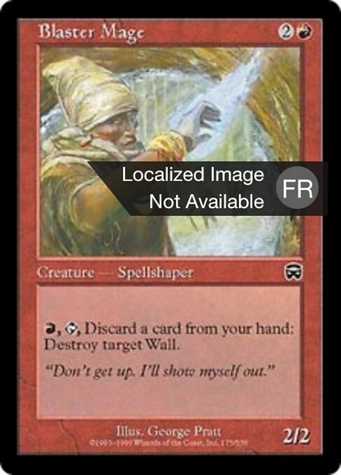 Mago Folgoratore (Blaster Mage) - Mercadian Masques (#175) - Illustrated by George Pratt - Magic: The Gathering Card