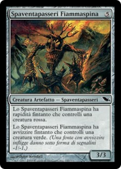 焰荆稻草人 (Blazethorn Scarecrow) - Shadowmoor (#246) - Illustrated by Dave Kendall - Magic: The Gathering Card
