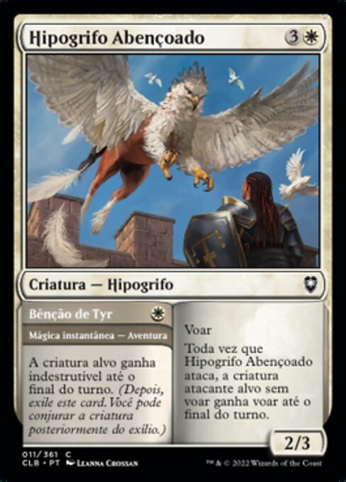 Blessed Hippogriff // Tyr's Blessing - Commander Legends: Battle for Baldur's Gate (#11) - Illustrated by Leanna Crossan - Magic: The Gathering Card