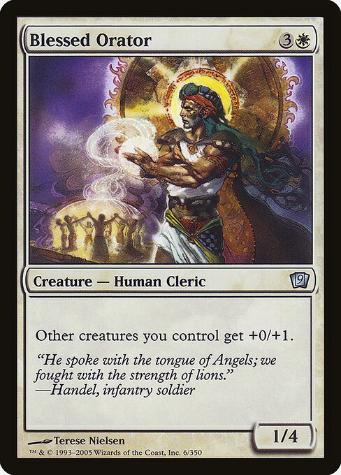 Gesegneter Redner (Blessed Orator) - Odyssey (#12) - Illustrated by Terese Nielsen - Magic: The Gathering Card
