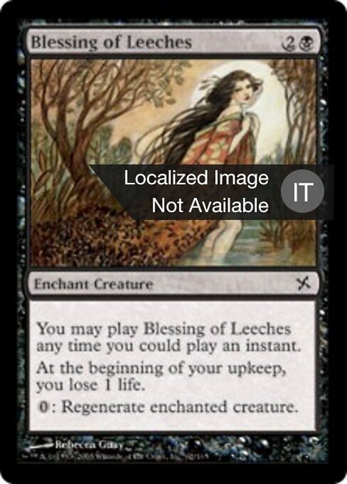 Bendición de sanguijuelas (Blessing of Leeches) - Betrayers of Kamigawa (#62) - Illustrated by Rebecca Guay - Magic: The Gathering Card