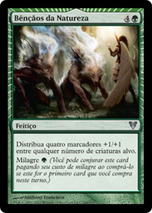 Miracolo della Natura (Blessings of Nature) - Avacyn Restored (#168) - Illustrated by Anthony Francisco - Magic: The Gathering Card