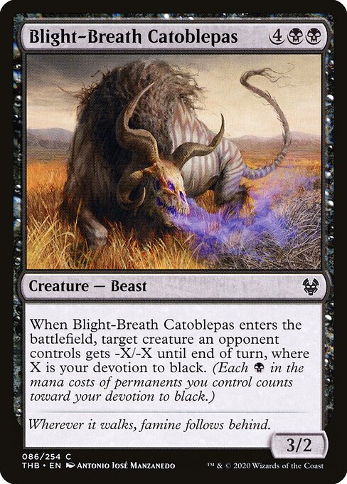Blight-Breath Catoblepas - Theros Beyond Death Magic card