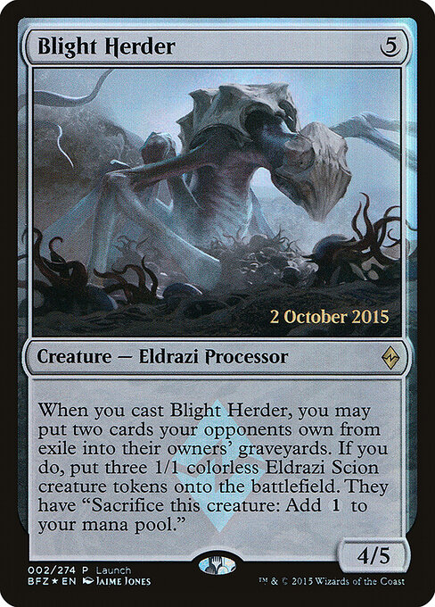 Пастух Чумы (Blight Herder) - Battle for Zendikar (#2) - Illustrated by Todd Lockwood - Magic: The Gathering Card