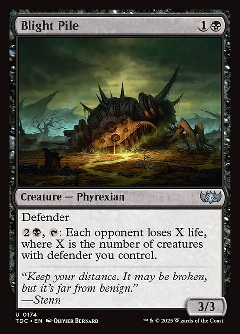 Blight Pile - Tarkir: Dragonstorm Commander (#174) - Illustrated by Olivier Bernard - Magic: The Gathering Card