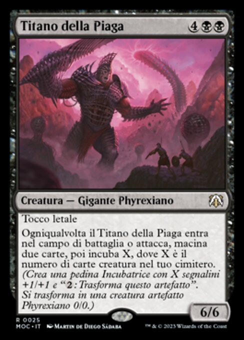 Titano della Piaga (Blight Titan) - March of the Machine Commander (#25) - Illustrated by Martin de Diego Sádaba - Magic: The Gathering Card