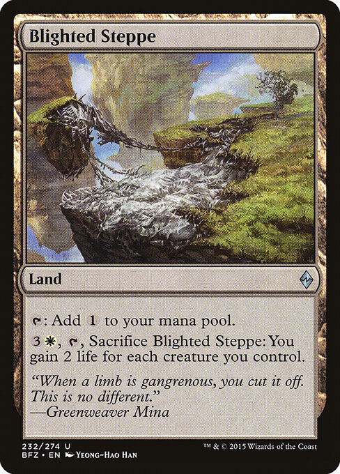 Blighted Steppe - Battle for Zendikar Magic card
