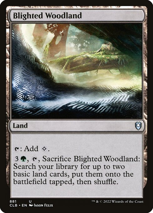 Blighted Woodland - Commander Legends: Battle for Baldur's Gate Magic card