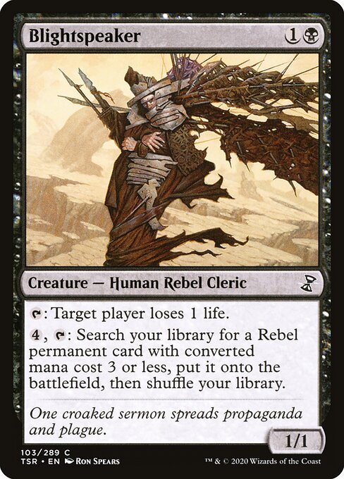 荒廃語り (Blightspeaker) - Time Spiral Remastered (#103) - Illustrated by Ron Spears - Magic: The Gathering Card