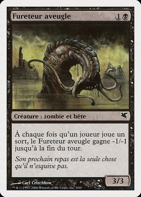 Fureteur aveugle (Blind Creeper) - Salvat 2005 (#F4) - Illustrated by Carl Critchlow - Magic: The Gathering Card