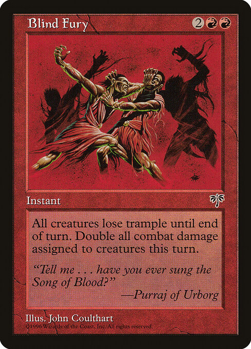 Blind Fury - Mirage Magic card
