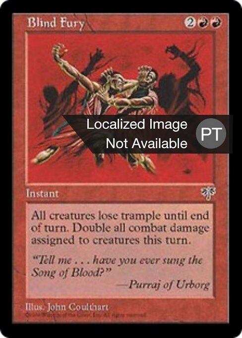 Blinder Wahn (Blind Fury) - Mirage (#158) - Illustrated by John Coulthart - Magic: The Gathering Card