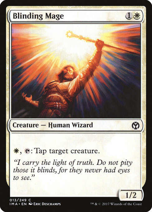 目潰しの魔道士 (Blinding Mage) - Iconic Masters (#13) - Illustrated by Eric Deschamps - Magic: The Gathering Card