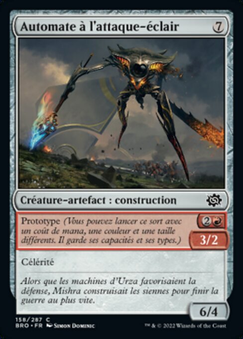 Automate à l'attaque-éclair (Blitz Automaton) - The Brothers' War (#158) - Illustrated by Simon Dominic - Magic: The Gathering Card