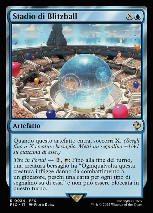 Stadio di Blitzball (Blitzball Stadium) - Final Fantasy Commander (#34) - Illustrated by Piotr Dura - Magic: The Gathering Card