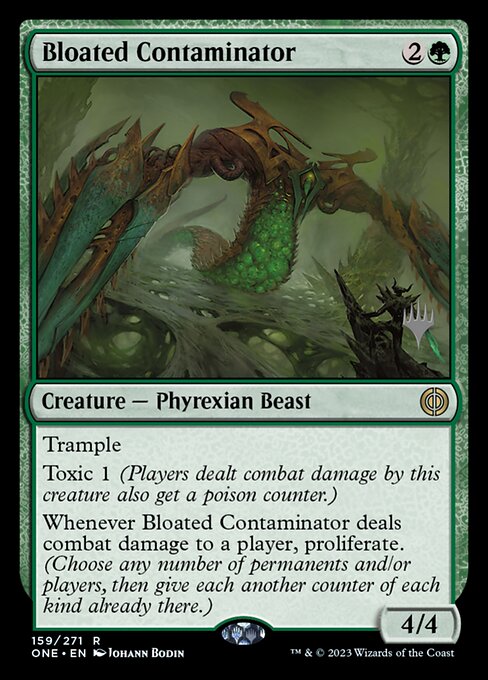 Bloated Contaminator - Phyrexia: All Will Be One Promos (#159p) - Illustrated by Johann Bodin - Magic: The Gathering Card