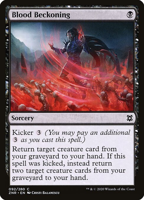 Llamada sangrienta (Blood Beckoning) - Foundations Jumpstart (#405) - Illustrated by Cristi Balanescu - Magic: The Gathering Card