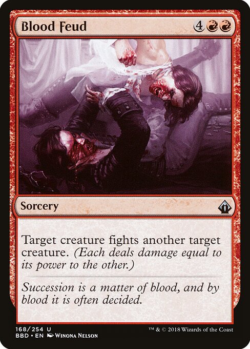 血の抗争 (Blood Feud) - Battlebond (#168) - Illustrated by Winona Nelson - Magic: The Gathering Card