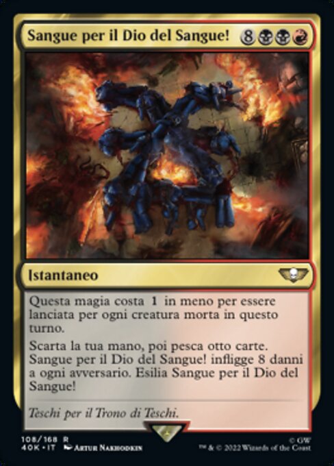 血の神に血を捧げよ！ (Blood for the Blood God!) - Warhammer 40,000 Commander (#108) - Illustrated by Artur Nakhodkin - Magic: The Gathering Card