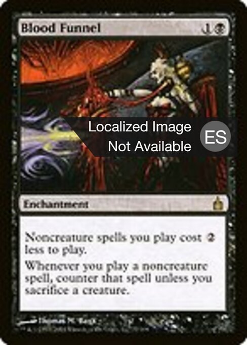 Encauzar la sangre (Blood Funnel) - Ravnica: City of Guilds (#77) - Illustrated by Thomas M. Baxa - Magic: The Gathering Card
