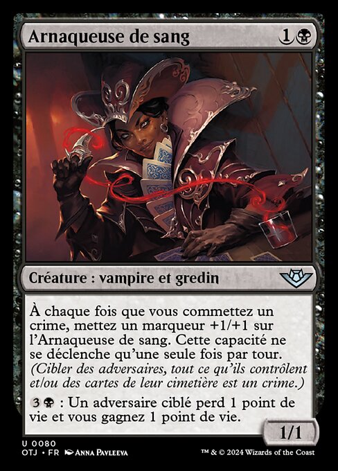 血のペテン師 (Blood Hustler) - Outlaws of Thunder Junction (#80) - Illustrated by Anna Pavleeva - Magic: The Gathering Card