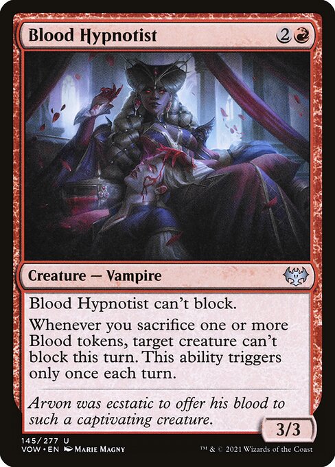 Blood Hypnotist - Innistrad: Crimson Vow (#145) - Illustrated by Marie Magny - Magic: The Gathering Card