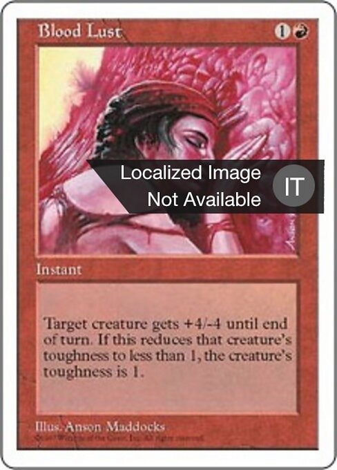 Sete di Sangue (Blood Lust) - Fifth Edition (#212) - Illustrated by Anson Maddocks - Magic: The Gathering Card