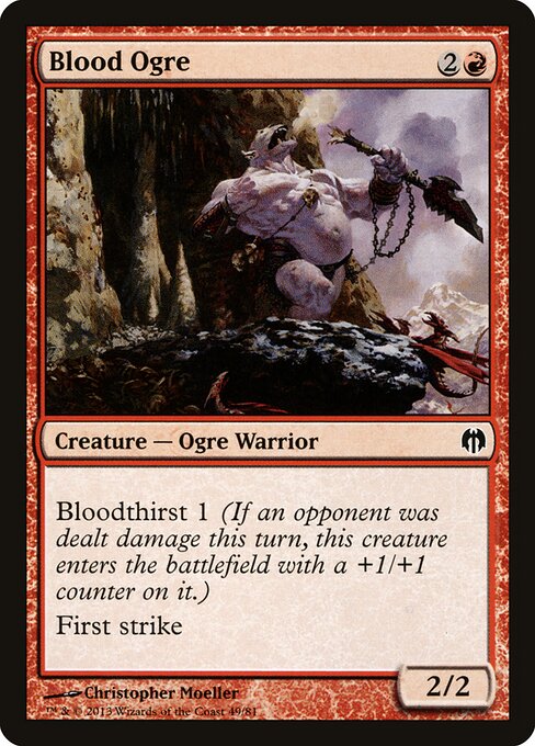 血のオーガ (Blood Ogre) - Duel Decks: Heroes vs. Monsters (#49) - Illustrated by Christopher Moeller - Magic: The Gathering Card
