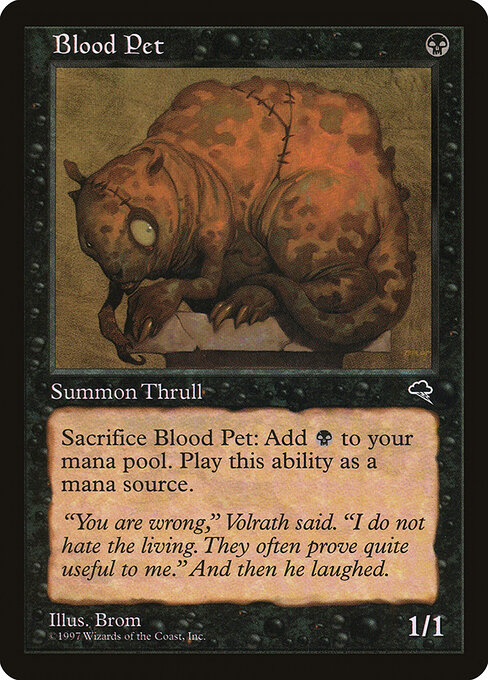 Mascota de sangre (Blood Pet) - Classic Sixth Edition (#115) - Illustrated by Brom - Magic: The Gathering Card