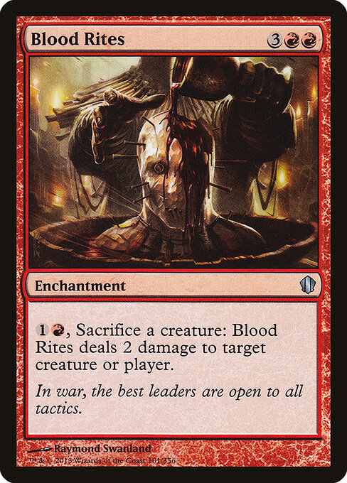 Blood Rites - Commander 2013 Magic card