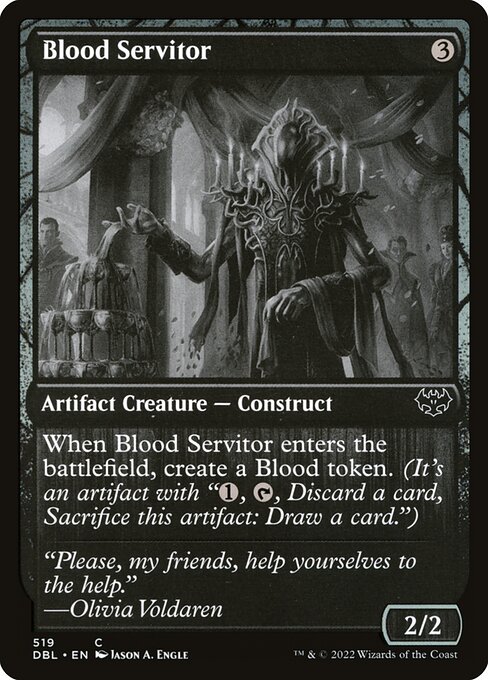 鲜血侍从 (Blood Servitor) - Innistrad: Crimson Vow (#252) - Illustrated by Jason A. Engle - Magic: The Gathering Card