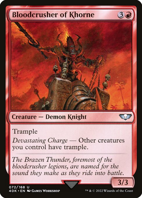 Bloodcrusher of Khorne - Warhammer 40,000 Commander Magic card