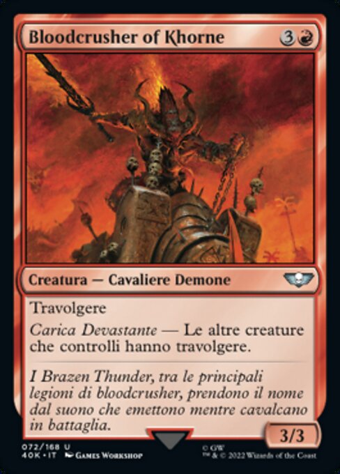 Bloodcrusher of Khorne - Warhammer 40,000 Commander (#72) - Illustrated by Games Workshop - Magic: The Gathering Card