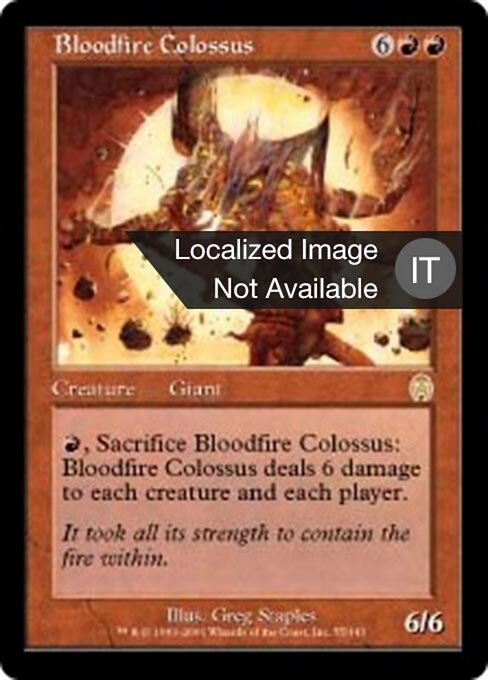 Colosso Sangue-di-Fuoco (Bloodfire Colossus) - Tenth Edition (#191) - Illustrated by Greg Staples - Magic: The Gathering Card