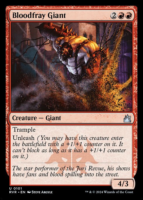 Bloodfray Giant - Ravnica Remastered (#101) - Illustrated by Steve Argyle - Magic: The Gathering Card
