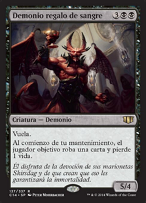 Blutgabendämon (Bloodgift Demon) - Foundations Jumpstart (#408) - Illustrated by Chris Rahn - Magic: The Gathering Card