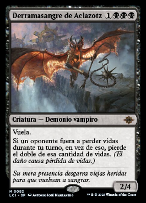 Bloodletter of Aclazotz - The Lost Caverns of Ixalan Promos (#92s) - Illustrated by Antonio José Manzanedo - Magic: The Gathering Card