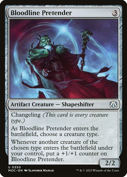 Bloodline Pretender - March of the Machine Commander (#350) - Illustrated by Slawomir Maniak - Magic: The Gathering Card