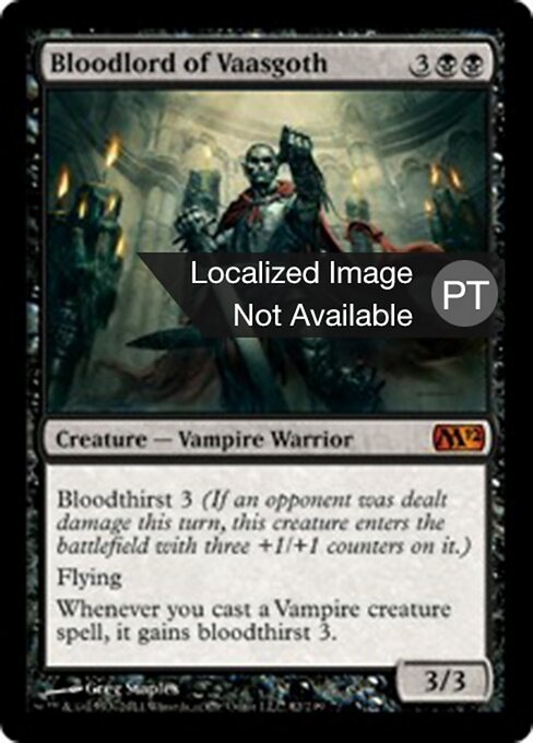 바즈고스의 혈군주 (Bloodlord of Vaasgoth) - Magic 2012 (#82) - Illustrated by Greg Staples - Magic: The Gathering Card