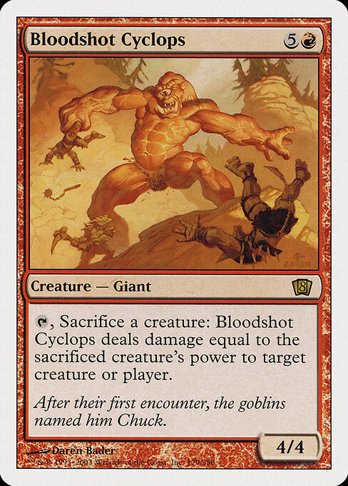 Bloodshot Cyclops - Eighth Edition Magic card