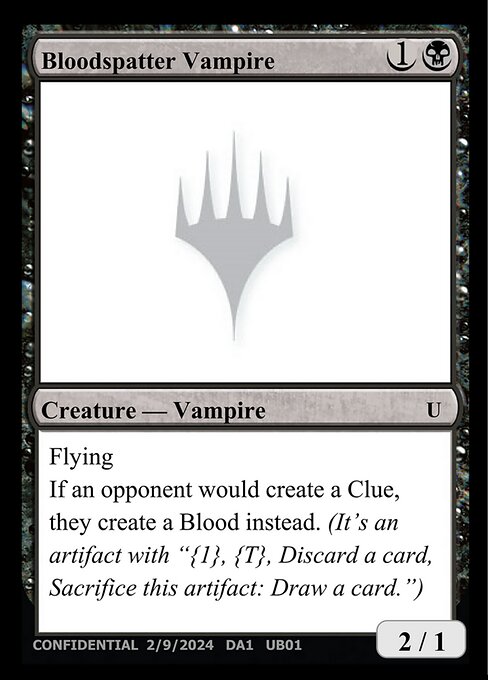 Bloodspatter Vampire - Unknown Event (#UB01a) - Magic: The Gathering Card
