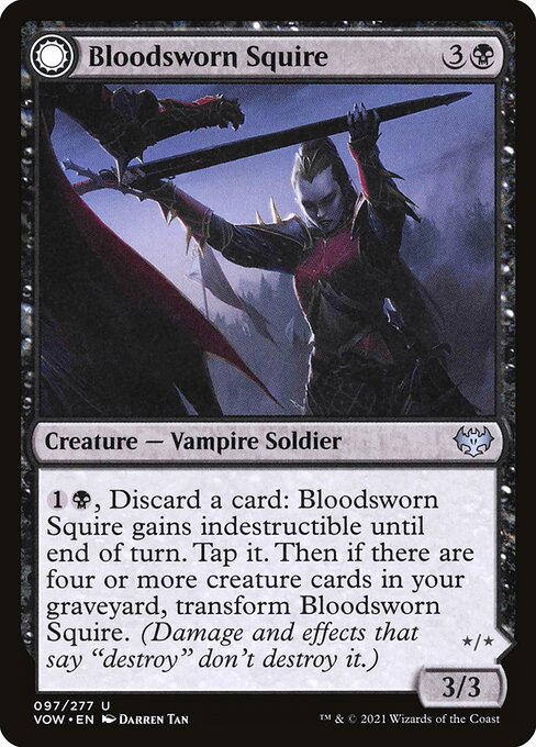 Bloodsworn Squire // Bloodsworn Knight - Innistrad: Crimson Vow Magic card
