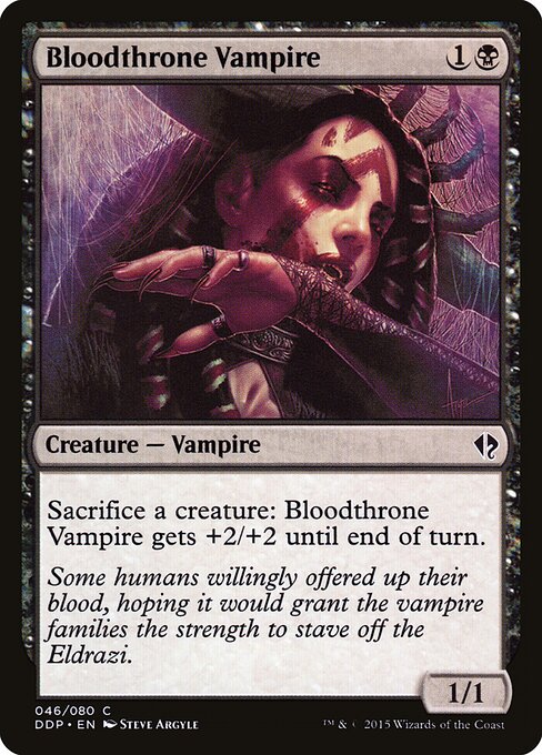 Bloodthrone Vampire - Duel Decks: Zendikar vs. Eldrazi (#46) - Illustrated by Steve Argyle - Magic: The Gathering Card